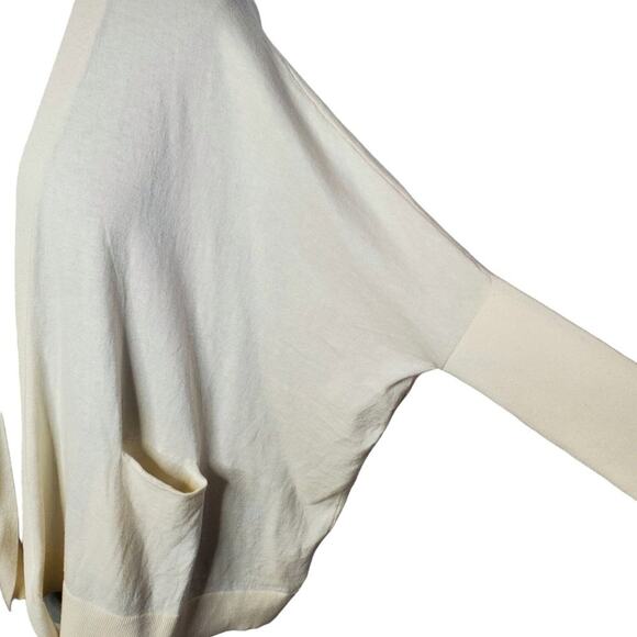 Moth (Anthropologie) cream open-front oversized cardigan, size XS/S Comfy/Cozy - Picture 4 of 10